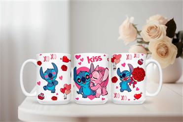 Stitch and Angel Xoxo Kiss